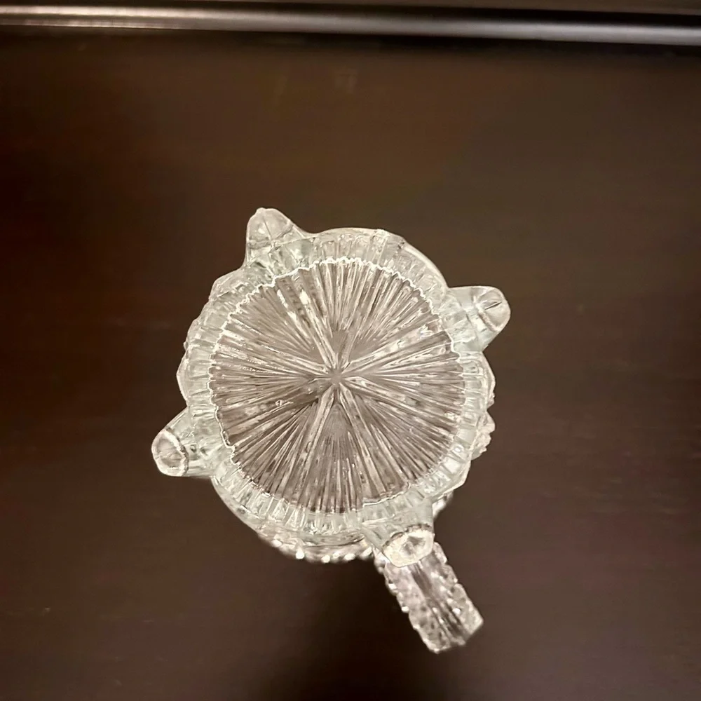 Antique EAPG John B. Higbee Paneled Thistle Footed Glass Creamer 1905-1910